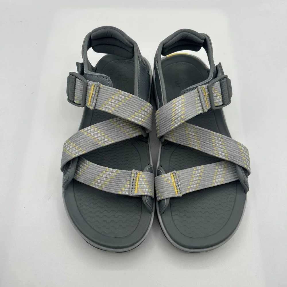 NEW Kuru Women's Current Sandal, Gray, Soft Yellow,Walking,Hiking, SZ: 8 M, NWOB - Picture 2 of 15